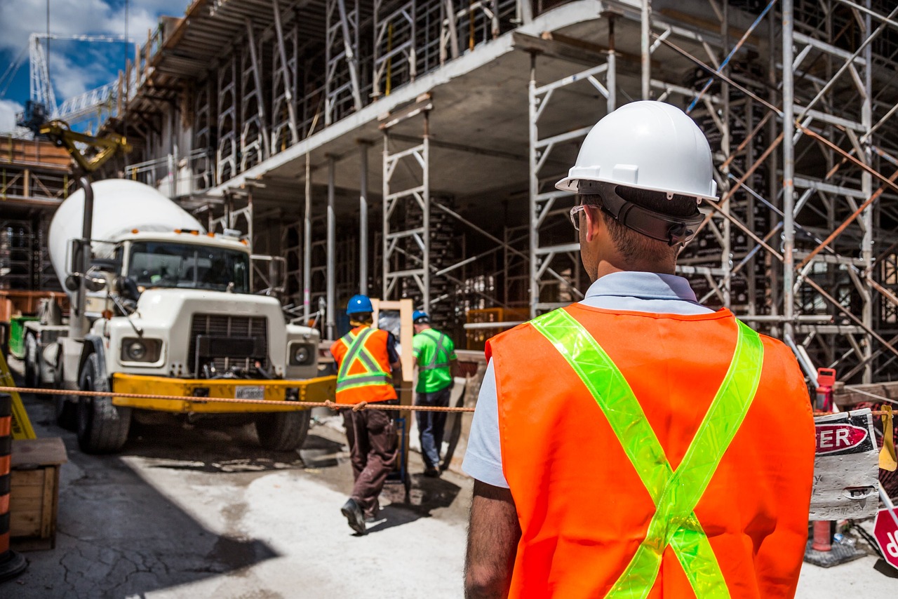 Betonmischer auf der Baustelle